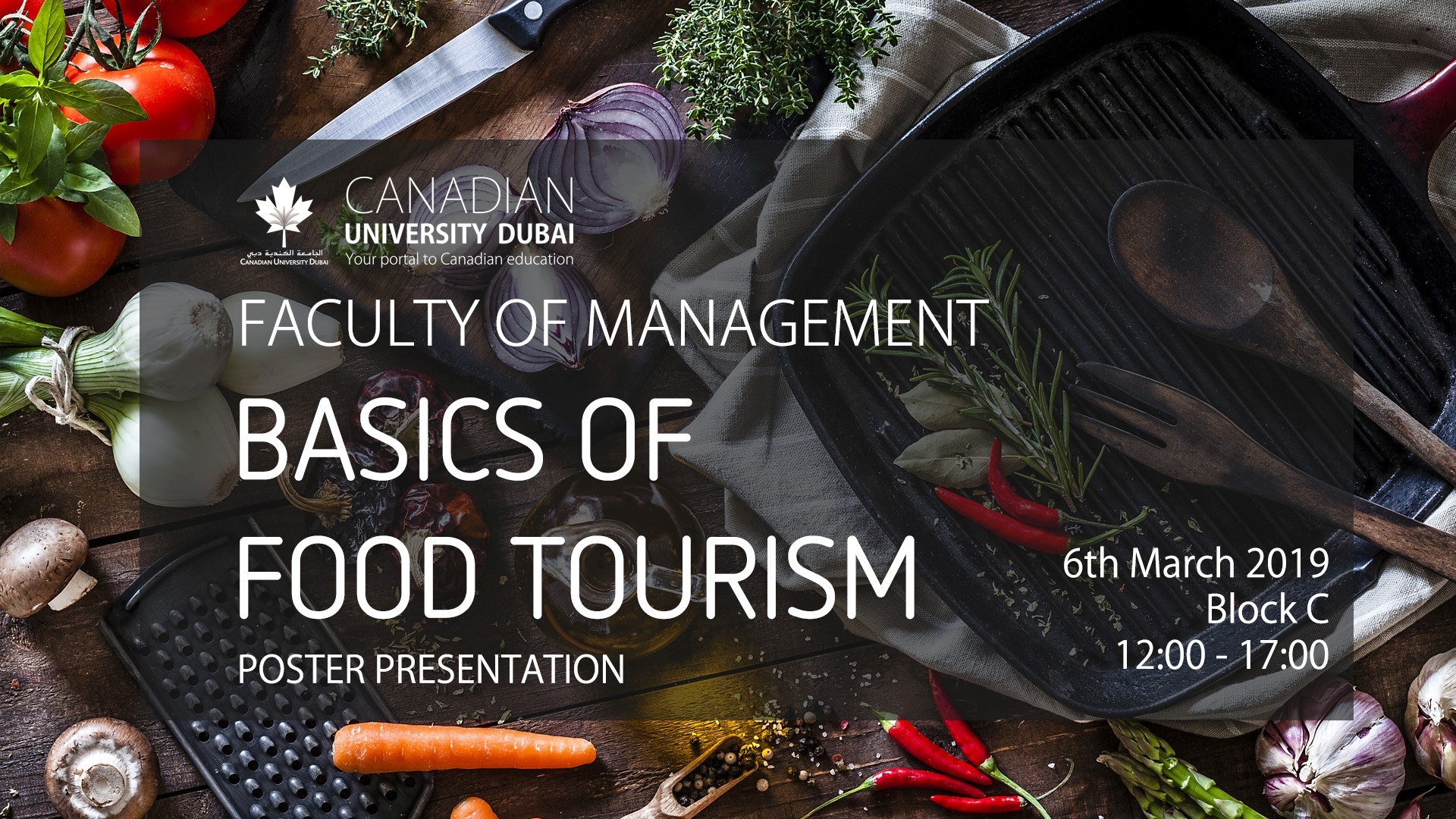 Basics of Food Tourism Info session Canadian University Dubai